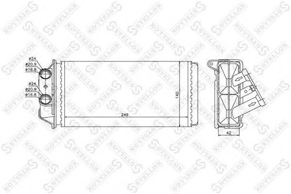 Теплообменник, отопление салона STELLOX 1035161SX