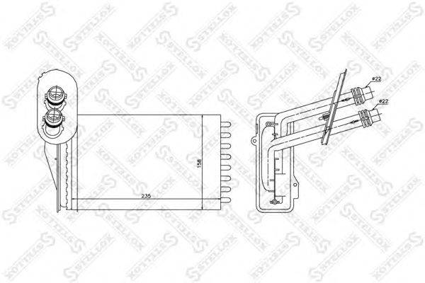 Теплообменник, отопление салона STELLOX 10-35181-SX