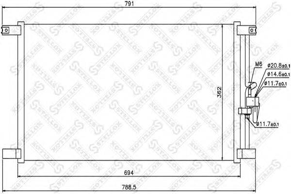 Конденсатор, кондиционер STELLOX 1045284SX