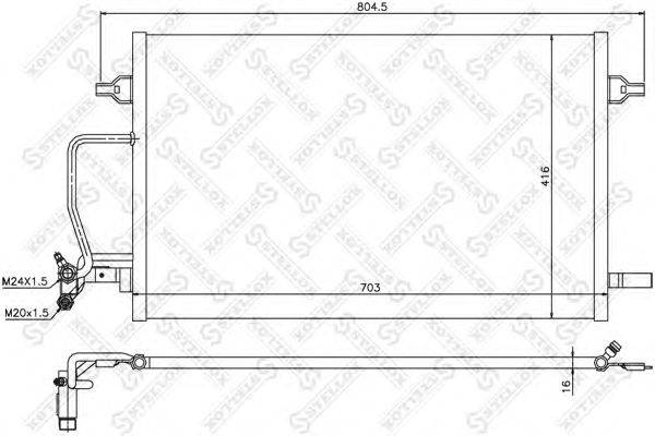 Конденсатор, кондиционер STELLOX 10-45401-SX