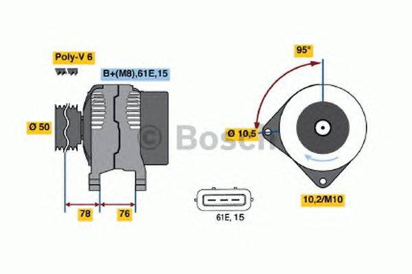 Генератор BOSCH 0986040390