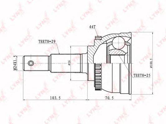Шарнирный комплект, приводной вал LYNXauto CO-5301A