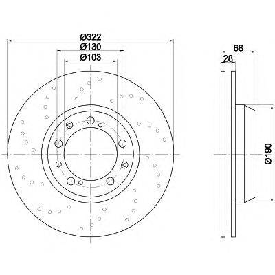 Тормозной диск HELLA PAGID 54502