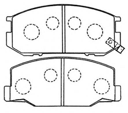 Комплект тормозных колодок, дисковый тормоз ASVA AKD-1217