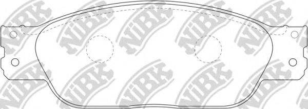 Комплект тормозных колодок, дисковый тормоз NiBK PN0142