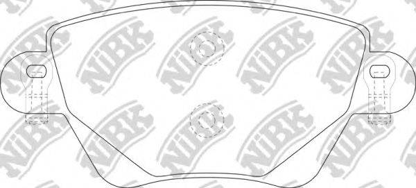 Комплект тормозных колодок, дисковый тормоз NiBK PN0194