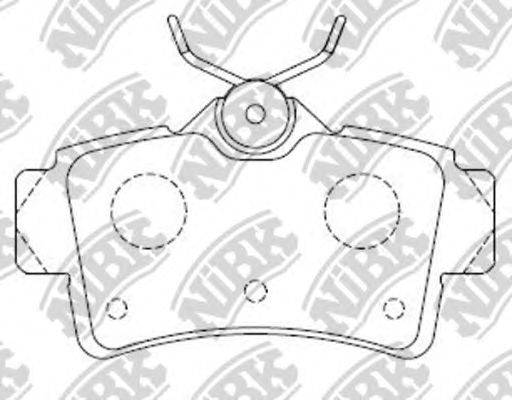 Комплект тормозных колодок, дисковый тормоз NiBK PN0062