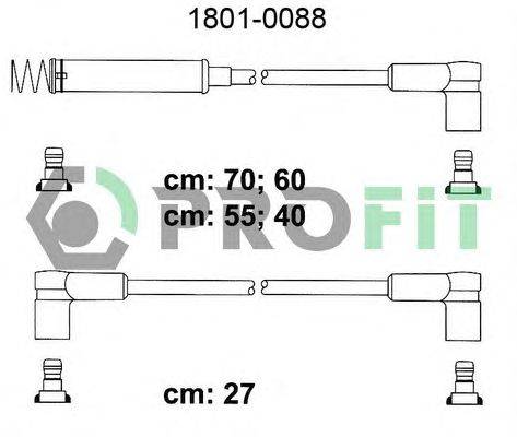 Комплект проводов зажигания PROFIT 18010088