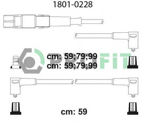 Комплект проводов зажигания PROFIT 18010228