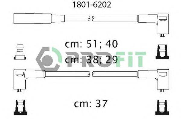 Комплект проводов зажигания PROFIT 18016202