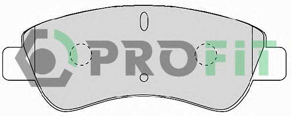 Комплект тормозных колодок, дисковый тормоз PROFIT 50001399