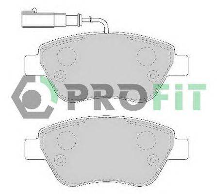 Комплект тормозных колодок, дисковый тормоз PROFIT 5000-1466
