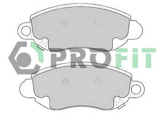 Комплект тормозных колодок, дисковый тормоз PROFIT 50001881