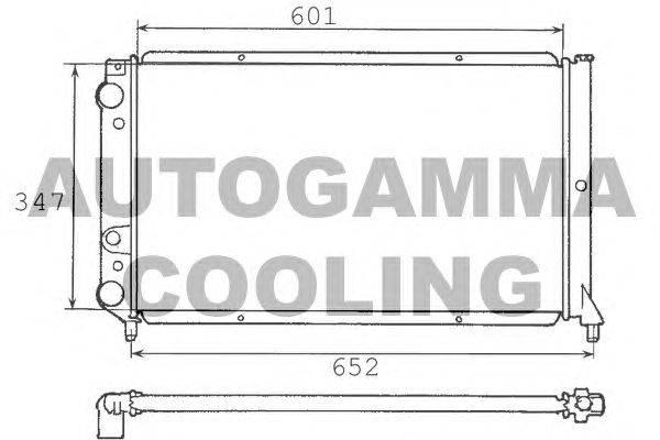 Радиатор, охлаждение двигателя AUTOGAMMA 100300