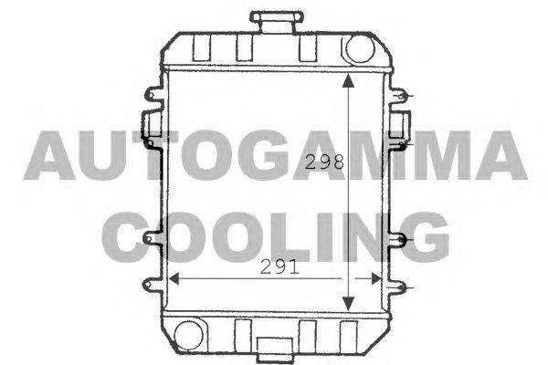 Радиатор, охлаждение двигателя AUTOGAMMA 100680