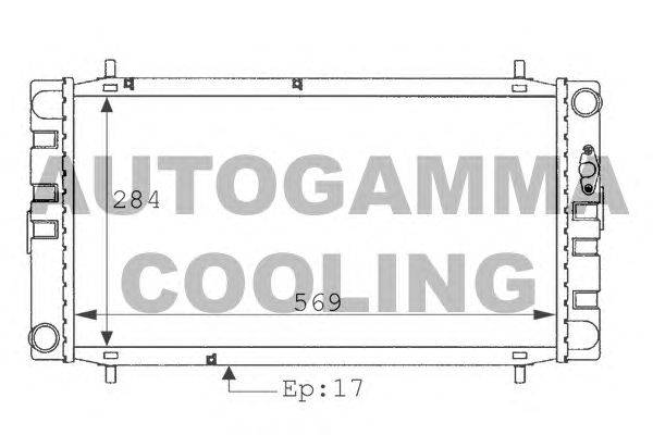 Радиатор, охлаждение двигателя AUTOGAMMA 100923