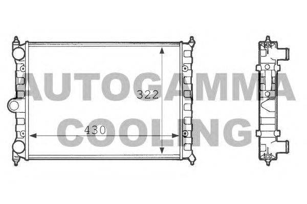 Радиатор, охлаждение двигателя AUTOGAMMA 101079