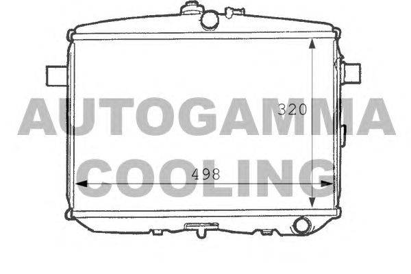Радиатор, охлаждение двигателя AUTOGAMMA 101088