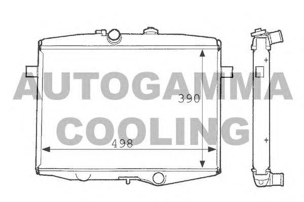 Радиатор, охлаждение двигателя AUTOGAMMA 101089