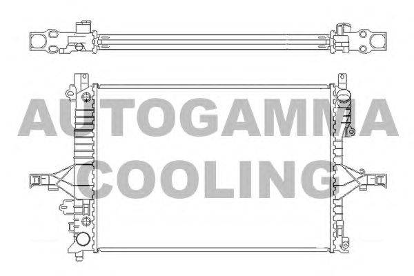 Радиатор, охлаждение двигателя AUTOGAMMA 104208