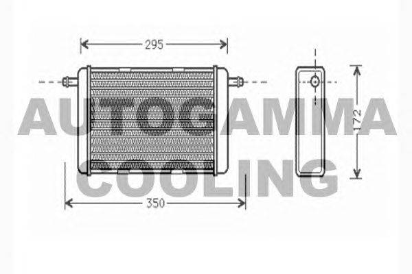 Теплообменник, отопление салона AUTOGAMMA 104347