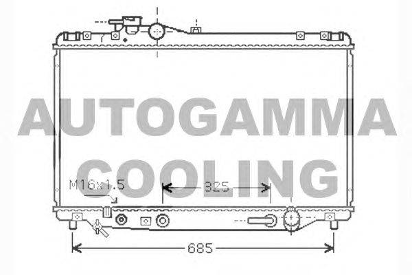 Радиатор, охлаждение двигателя AUTOGAMMA 104383