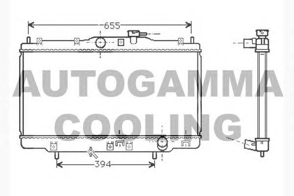 Радиатор, охлаждение двигателя AUTOGAMMA 104514