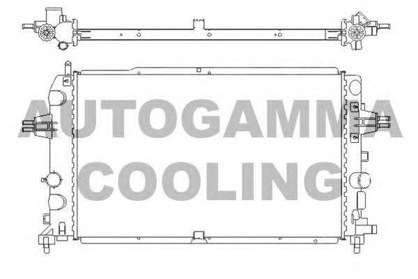 Радиатор, охлаждение двигателя AUTOGAMMA 105175