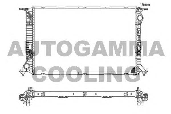 Радиатор, охлаждение двигателя AUTOGAMMA 105985