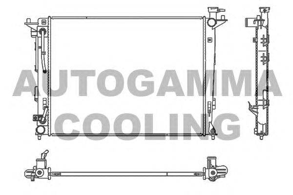 Радиатор, охлаждение двигателя AUTOGAMMA 107121