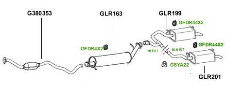 Система выпуска ОГ GT Exhaust 1036