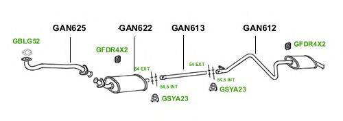 Система выпуска ОГ GT Exhaust 1075