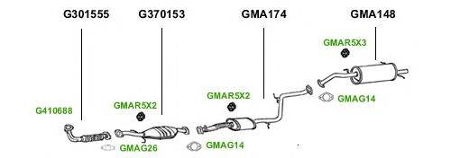 Система выпуска ОГ GT Exhaust 1135