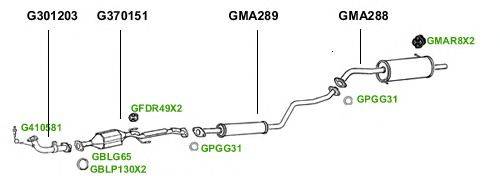 Система выпуска ОГ GT Exhaust 1141