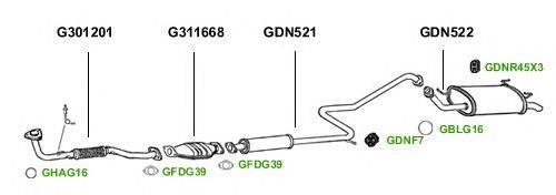 Система выпуска ОГ GT Exhaust 1356