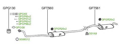 Система выпуска ОГ GT Exhaust 154