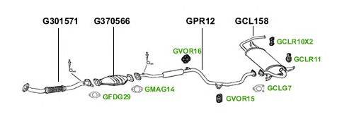 Система выпуска ОГ GT Exhaust 1755