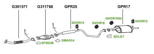 Система выпуска ОГ GT Exhaust 1758