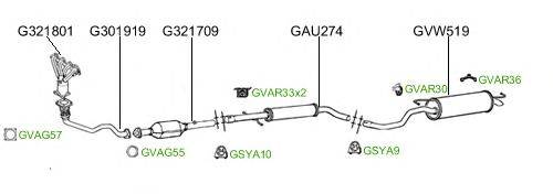 Система выпуска ОГ GT Exhaust 2149