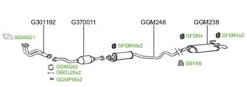 Система выпуска ОГ GT Exhaust 2361