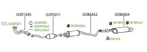 Система выпуска ОГ GT Exhaust 2374