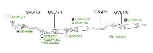 Система выпуска ОГ GT Exhaust 2538