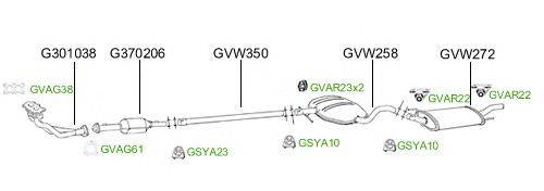 Система выпуска ОГ GT Exhaust 2764