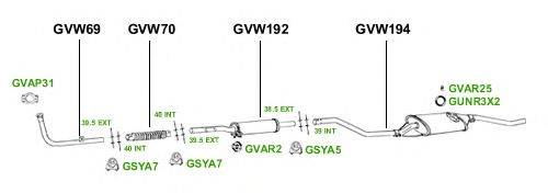 Система выпуска ОГ GT Exhaust 2849