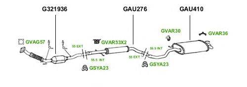 Система выпуска ОГ GT Exhaust 3025