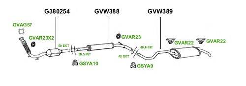 Система выпуска ОГ GT Exhaust 3735