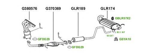 Система выпуска ОГ GT Exhaust 3824