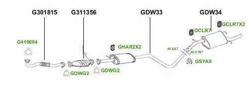 Система выпуска ОГ GT Exhaust 4372