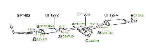 Система выпуска ОГ GT Exhaust 444