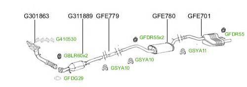 Система выпуска ОГ GT Exhaust 4739